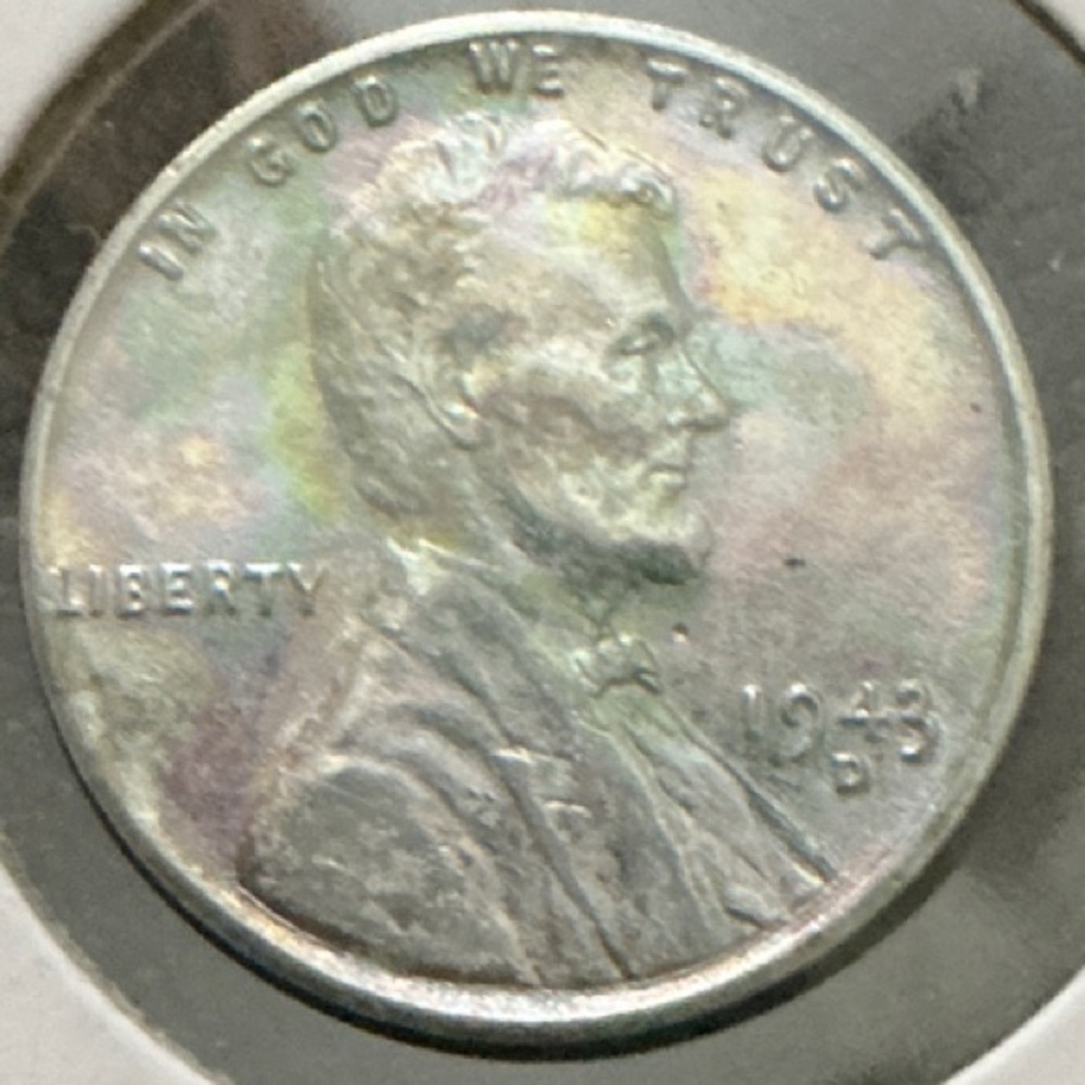 1943-D Steel Lincoln Penny - Beautiful Toner Cent